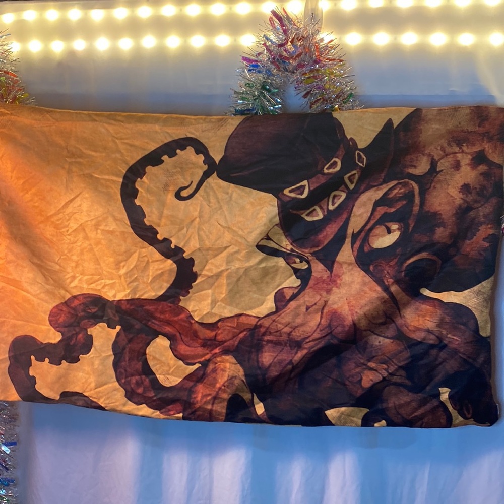 King size steam punk octopus pillowcase